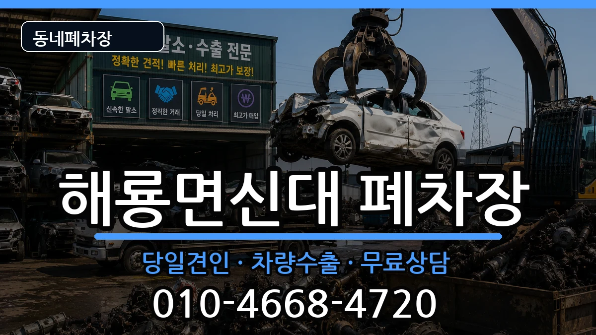 전라남도순천시해룡면신대 폐차 전라남도순천시해룡면신대 폐차 차량 처리 안내 이미지 2