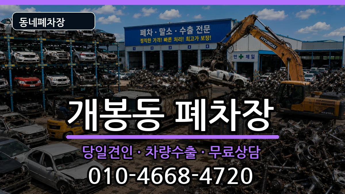 서울특별시구로구개봉동 폐차 서울특별시구로구개봉동 폐차 차량 처리 안내 이미지 3