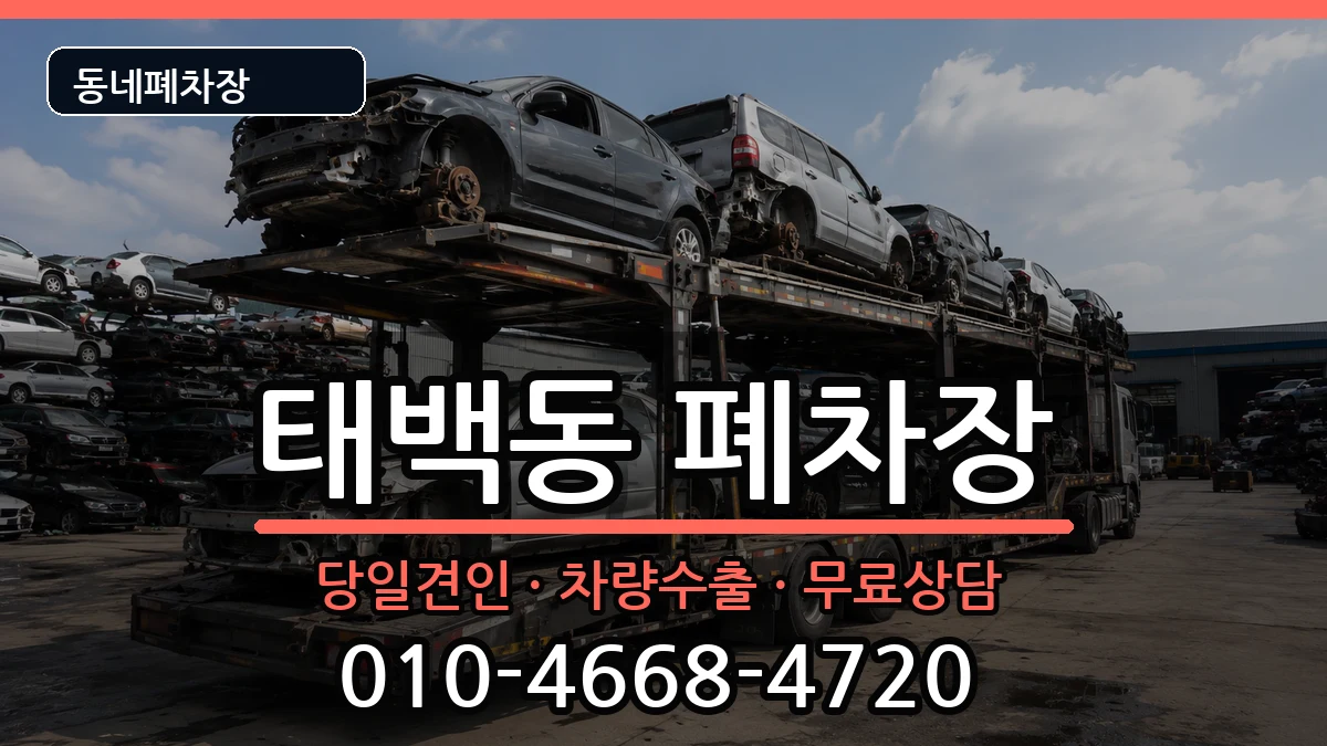 경상남도창원시진해구태백동  폐차 주의사항형