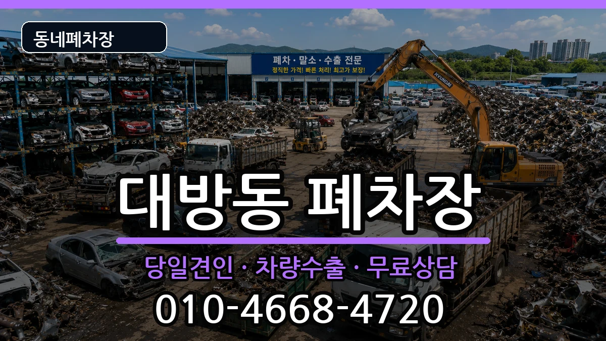 서울특별시동작구대방동 폐차 서울특별시동작구대방동 폐차 차량 처리 안내 이미지 3