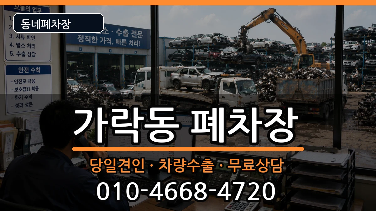 부산광역시강서구가락동  폐차 주의사항형