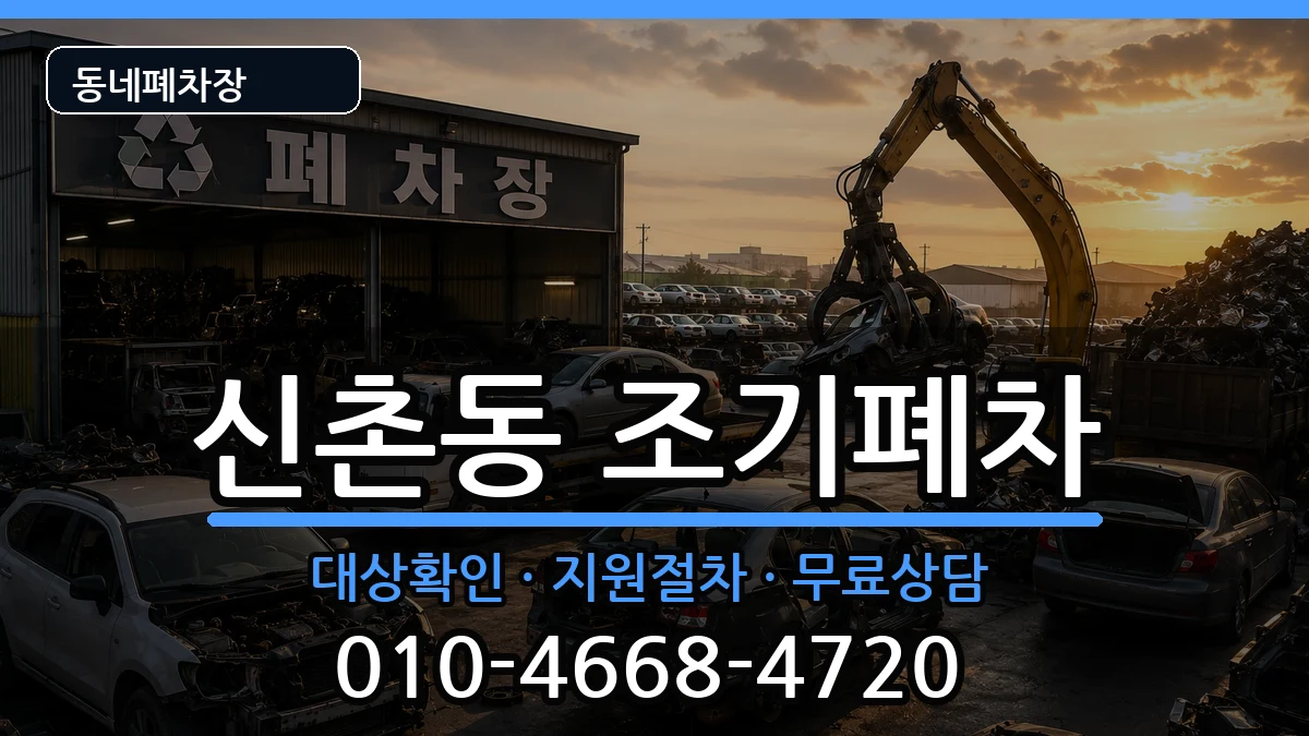 서울특별시서대문구신촌동 조기폐차 서울특별시서대문구신촌동 조기폐차 차량 처리 안내 이미지 1