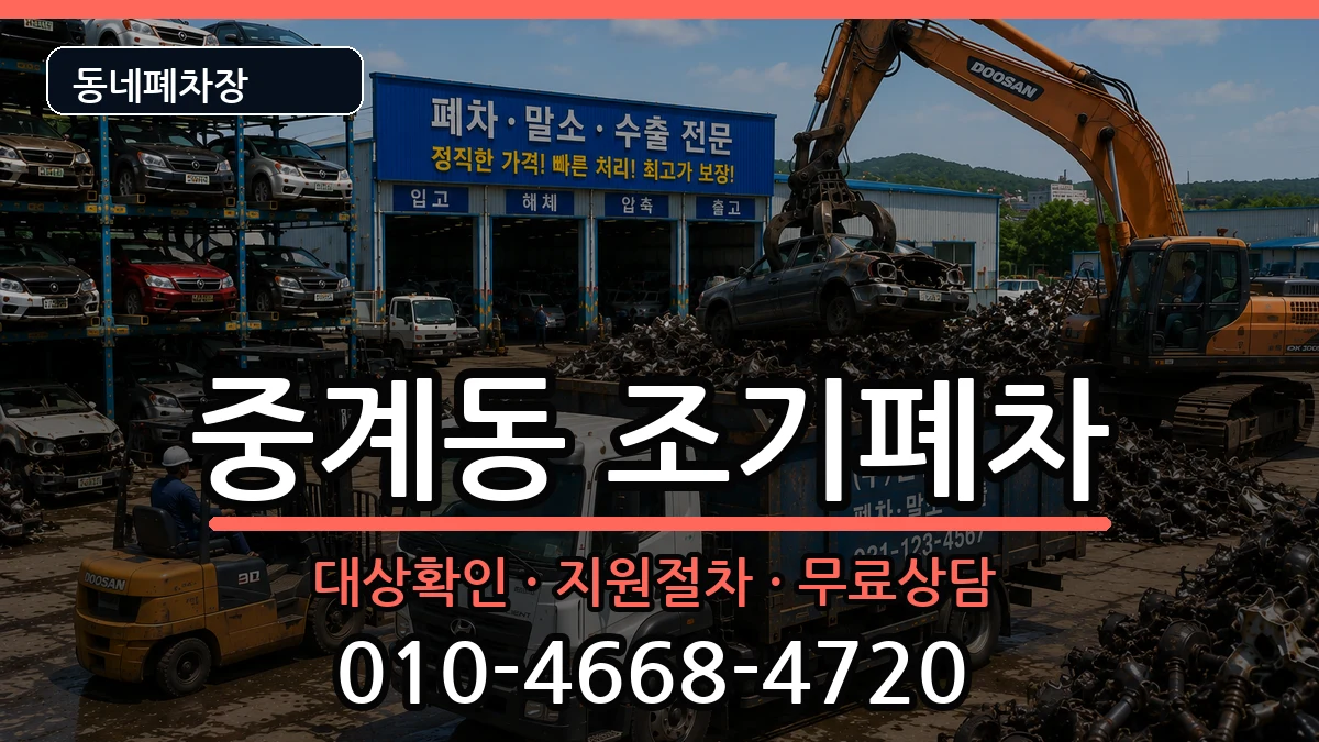 서울특별시노원구중계동 조기폐차 서울특별시노원구중계동 조기폐차 차량 처리 안내 이미지 1