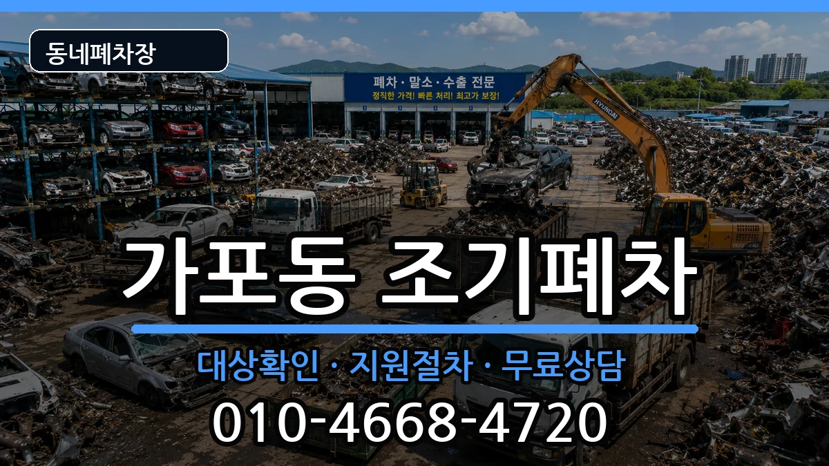 경상남도창원시마산합포구가포동 조기폐차 차량 처리 안내 이미지 1