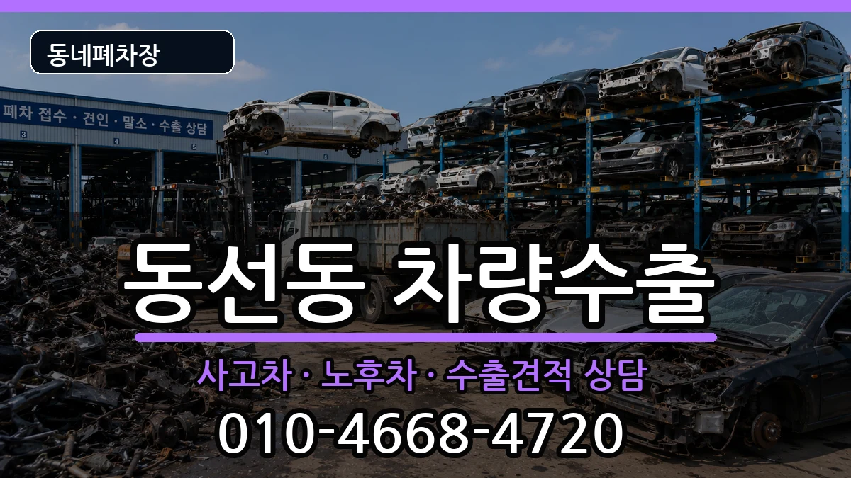 서울특별시성북구동선동 차량수출 서울특별시성북구동선동 차량수출 차량 처리 안내 이미지 1