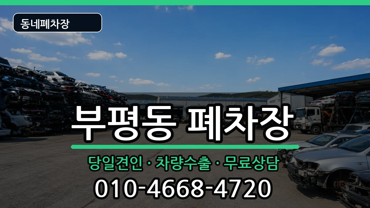 인천광역시부평구부평동  폐차 주의사항형