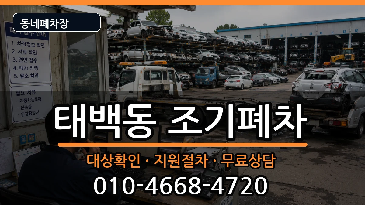 경상남도창원시진해구태백동 조기폐차 차량 처리 안내 이미지 2