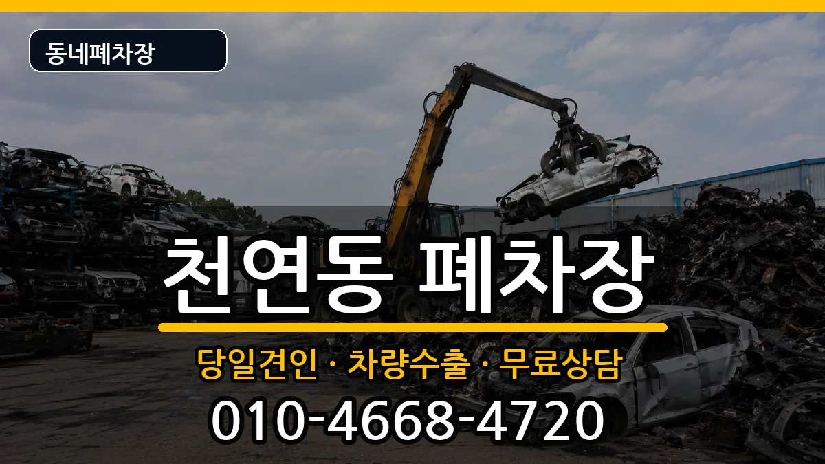 서울특별시서대문구천연동  폐차 주의사항형