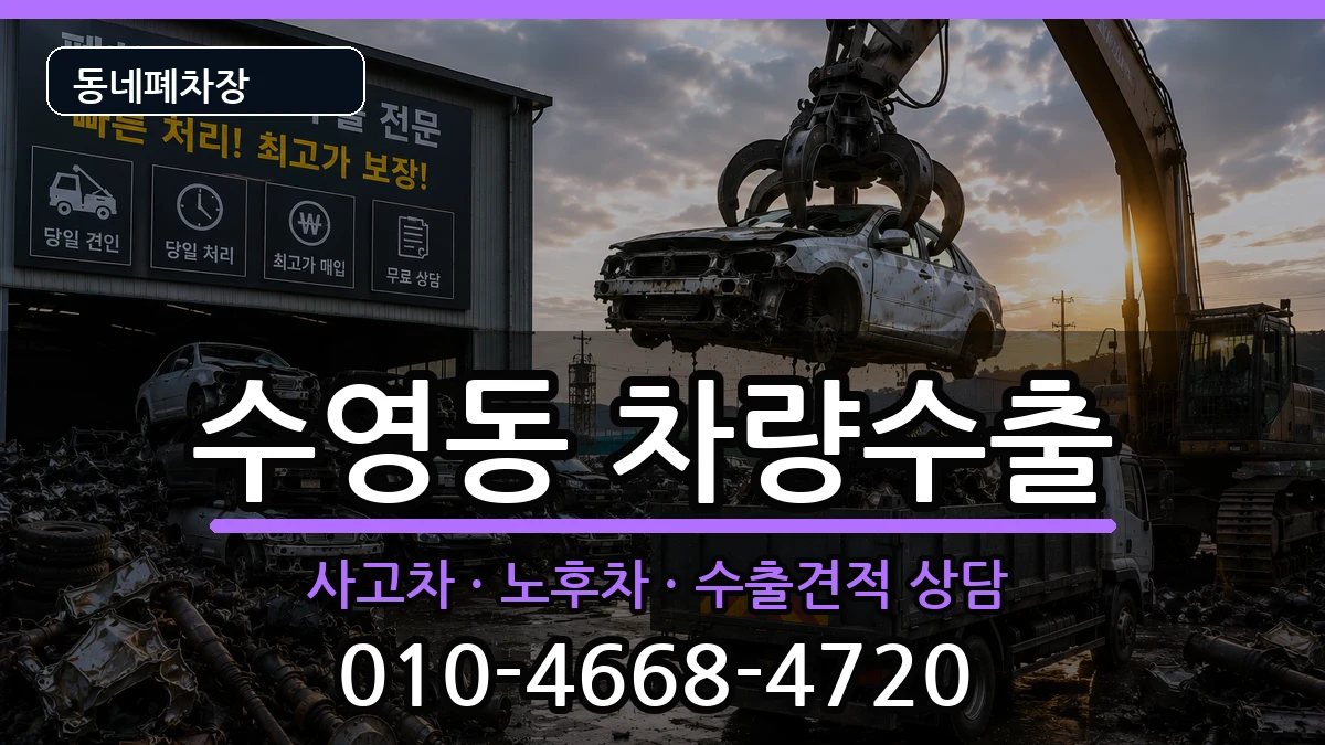 부산광역시수영구수영동  차량수출 사례형