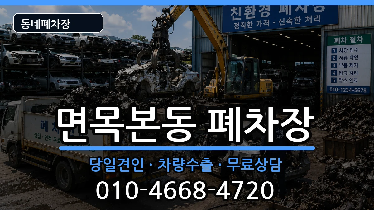 서울특별시중랑구면목본동  폐차 주의사항형