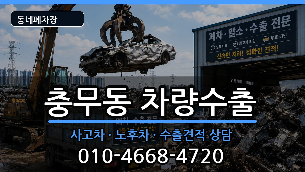 경상남도창원시진해구충무동 차량수출 경상남도창원시진해구충무동 차량수출 차량 처리 안내 이미지 1