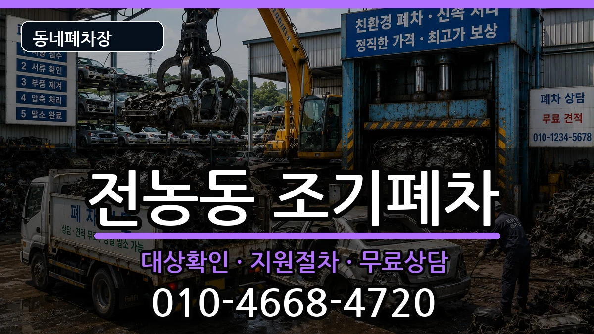 서울특별시동대문구전농동 조기폐차 서울특별시동대문구전농동 조기폐차 차량 처리 안내 이미지 1