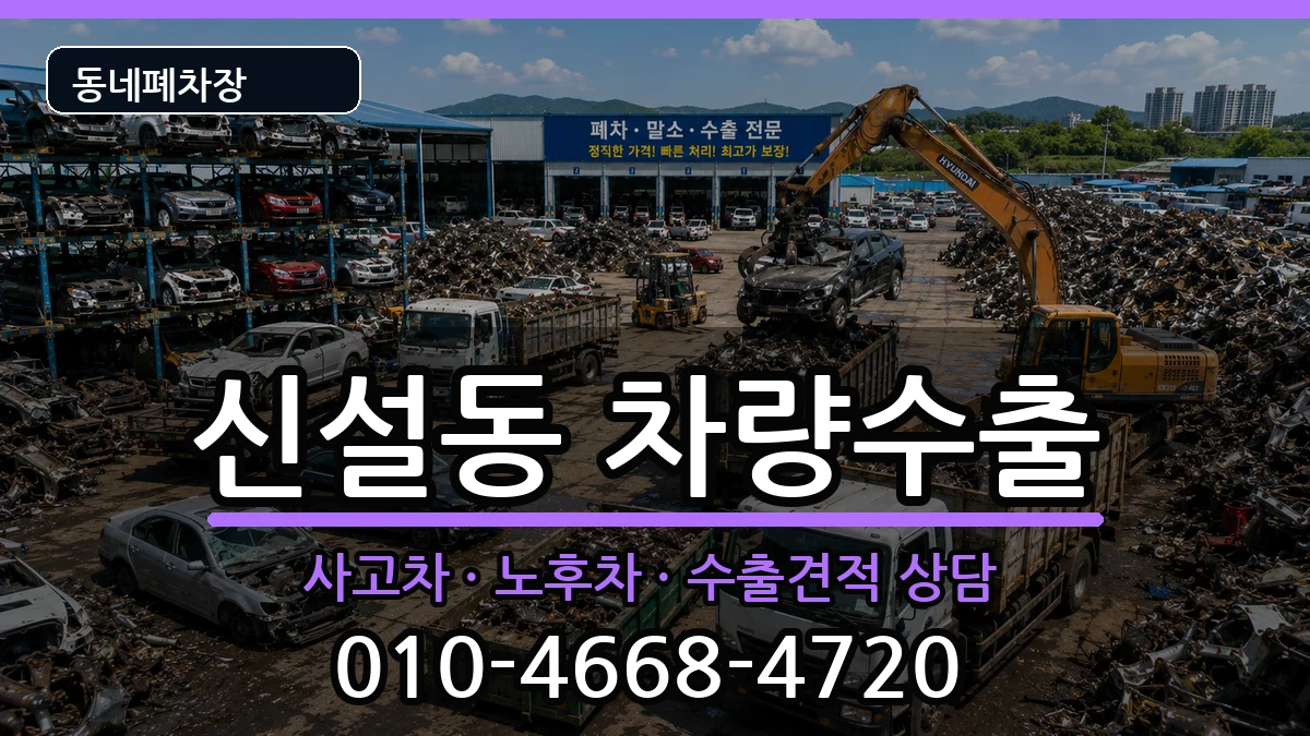 서울특별시동대문구신설동 차량수출 차량 처리 안내 이미지 1