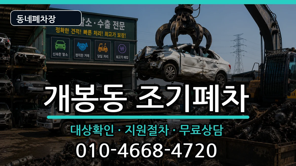 서울특별시구로구개봉동 조기폐차 서울특별시구로구개봉동 조기폐차 차량 처리 안내 이미지 2