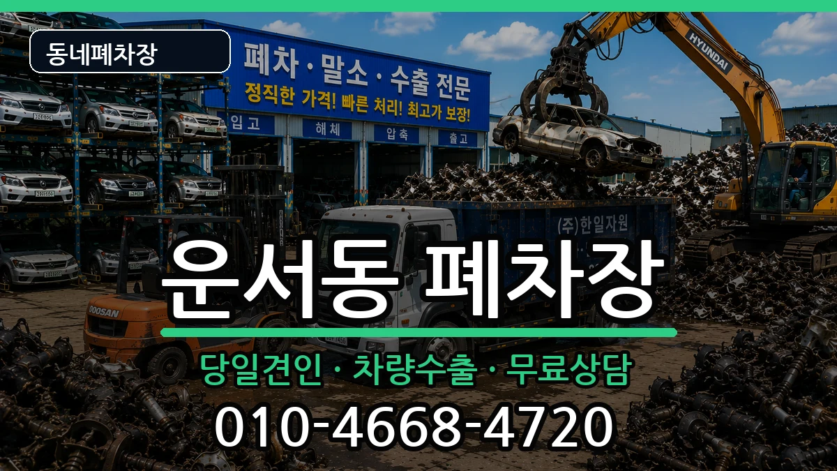 인천광역시중구운서동  폐차 절차형