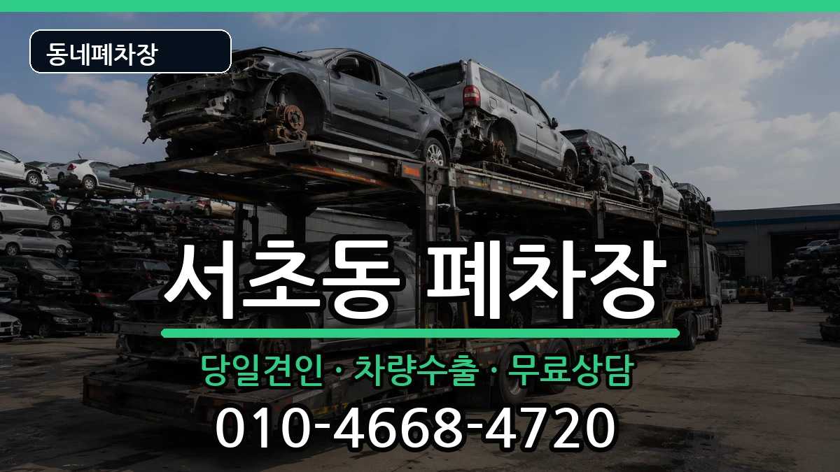 서울특별시서초구서초동  폐차 주의사항형