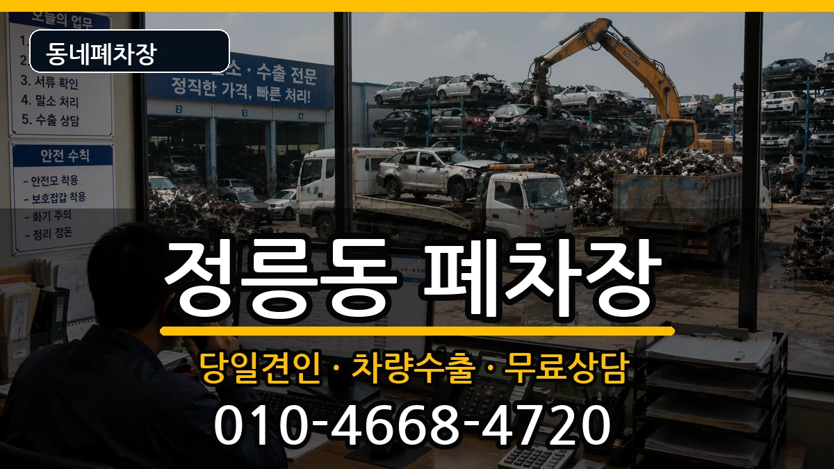 서울특별시성북구정릉동 폐차 서울특별시성북구정릉동 폐차 차량 처리 안내 이미지 1