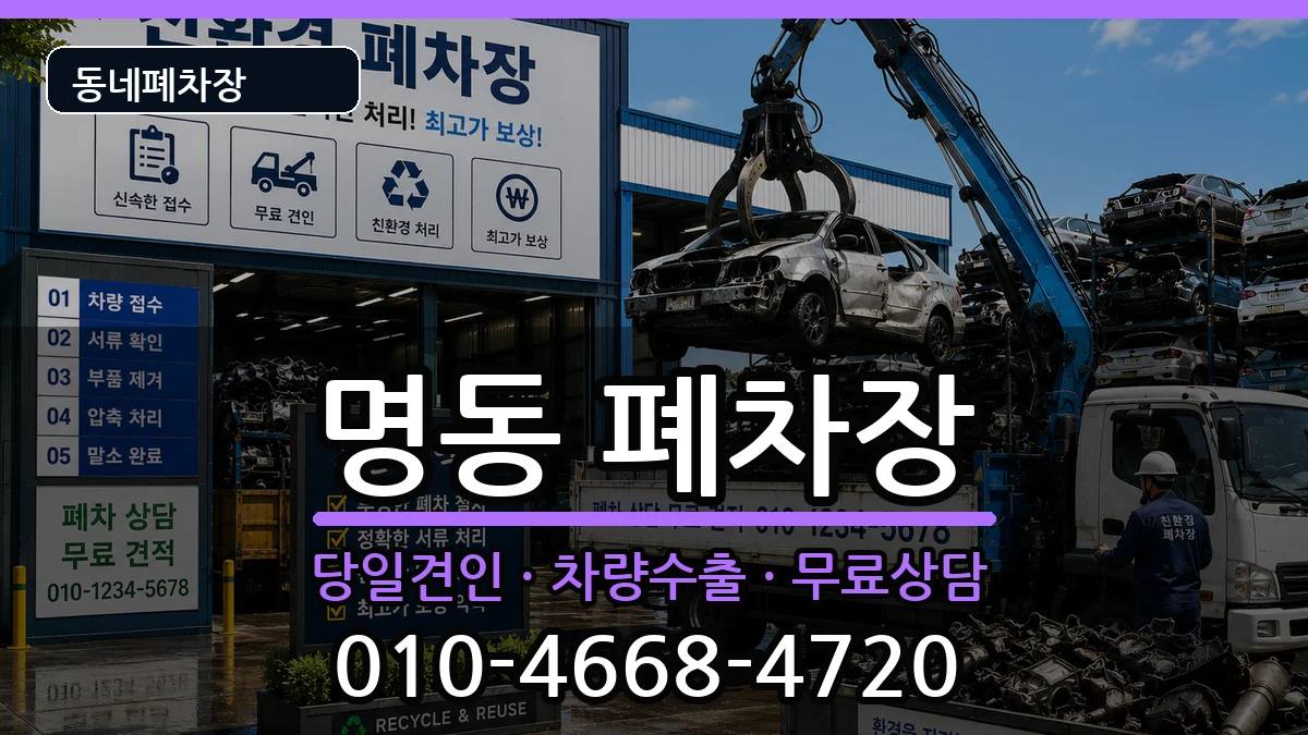서울특별시중구명동 폐차 서울특별시중구명동 폐차 차량 처리 안내 이미지 1