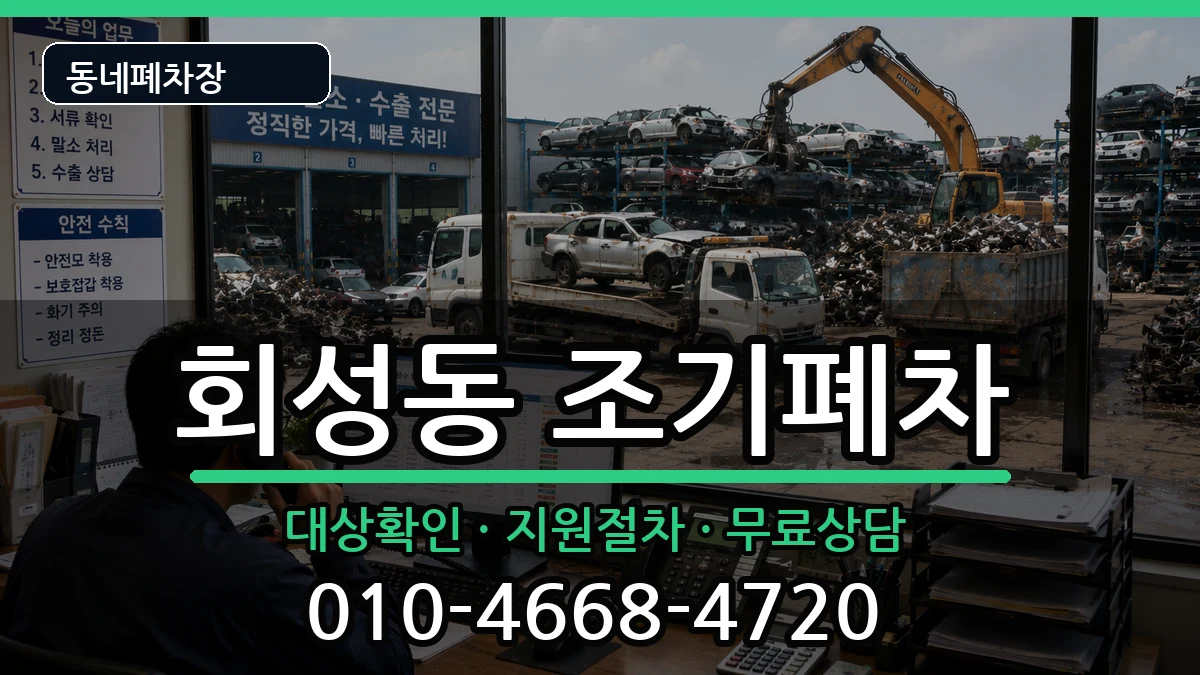 경상남도창원시마산회원구회성동 조기폐차 차량 처리 안내 이미지 1