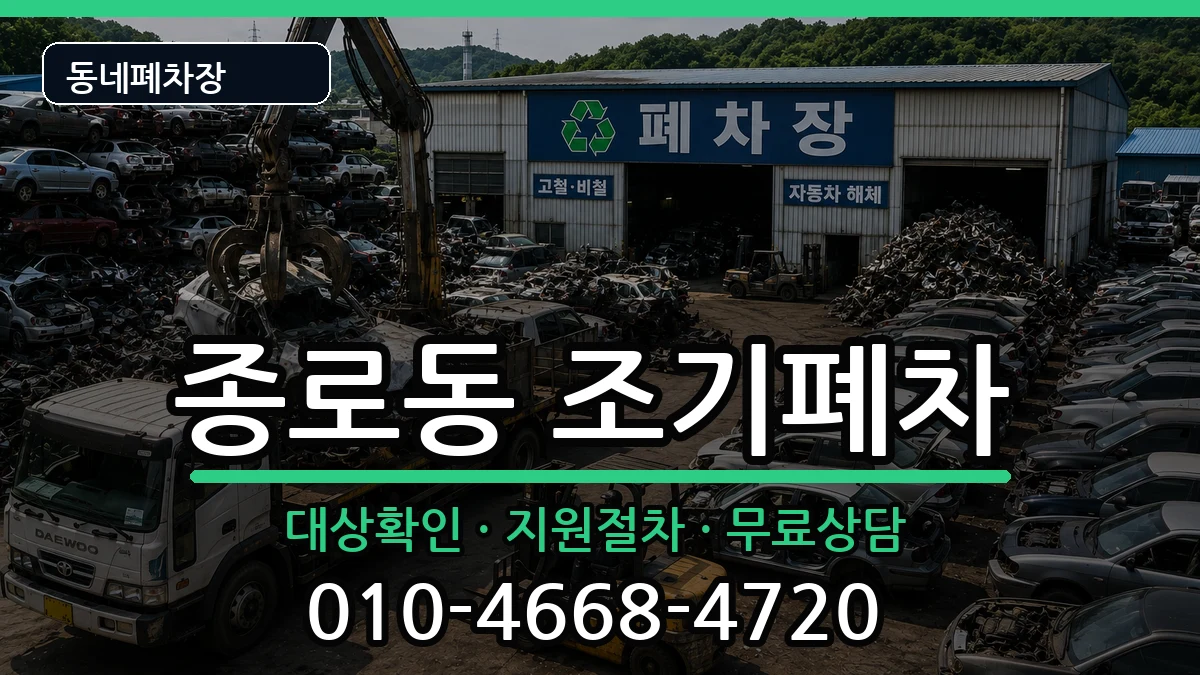 서울특별시종로구종로동 조기폐차 서울특별시종로구종로동 조기폐차 차량 처리 안내 이미지 3