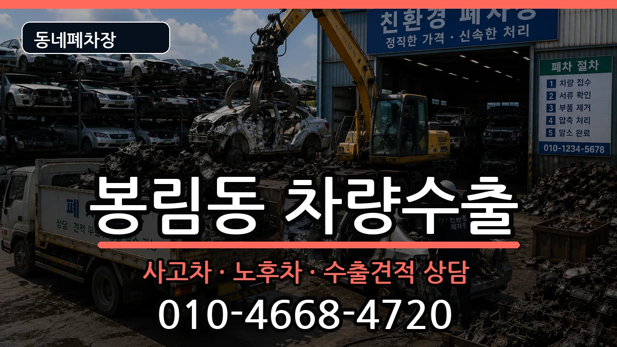 경상남도창원시의창구봉림동 차량수출 차량 처리 안내 이미지 1